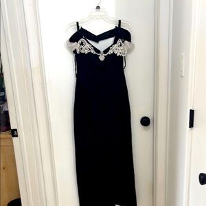 Elegant Black and White Women's Dress